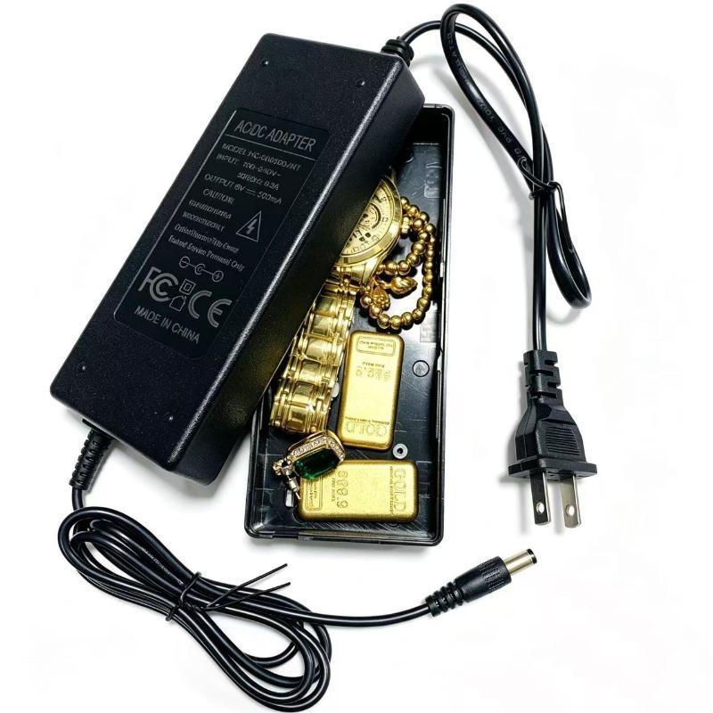Portable Disguise Computer Charger Hidden Safe Anti-theft Money Storage Box for Valuables Cash Office Travel Home