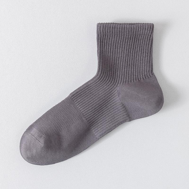 

Мужские весенне-летние тонкие хлопковые дезодорирующие влагопоглощающие сетчатые бесшовные носки под прямым углом против образования катышков 1 pair темно-серого