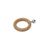 Beech Handbell Infants Baby Toy Solid Wood Unpainted Wooden Ring Soothing Funny Exercise