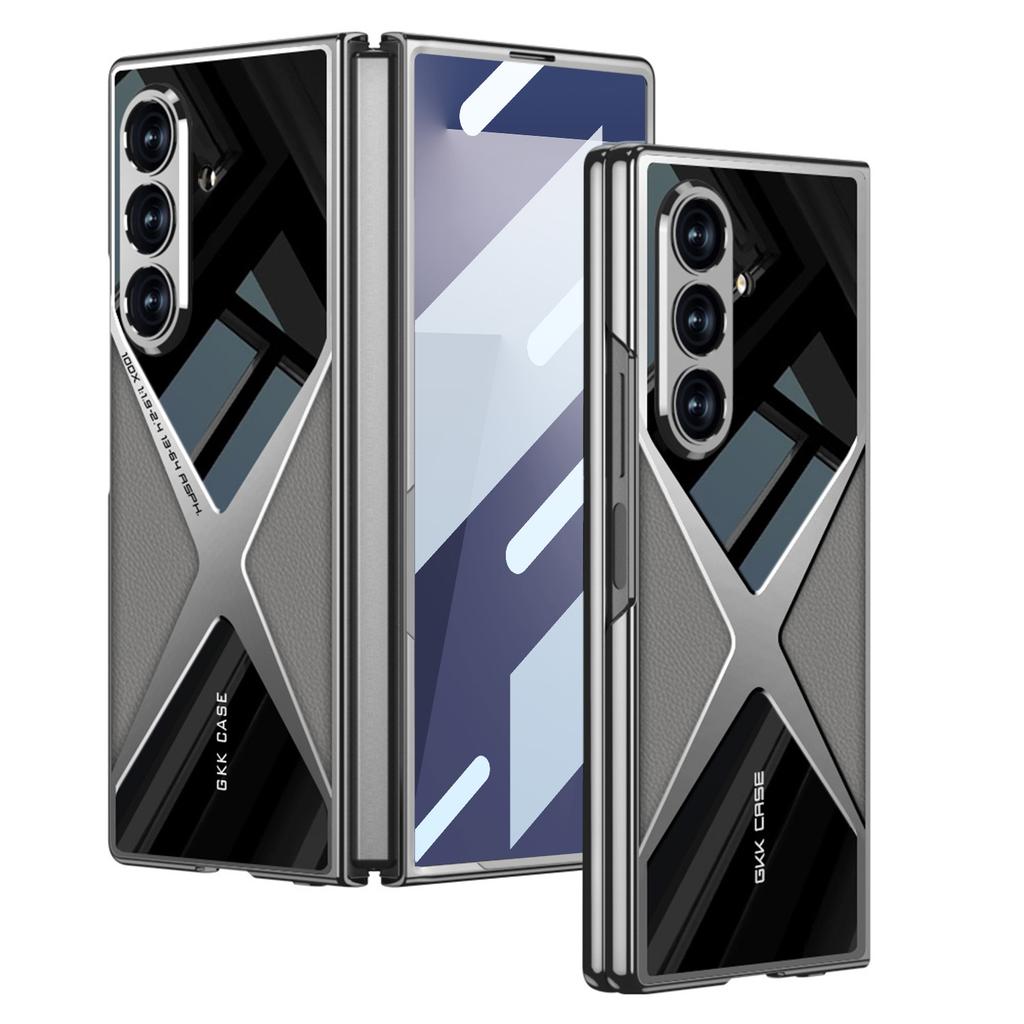 GKK Luxury Plating Super X Case for Samsung Galaxy Z Fold 7 6 Outer Screen Glass Plastic Hard Back Cover for Galaxy Z Fold7 Case