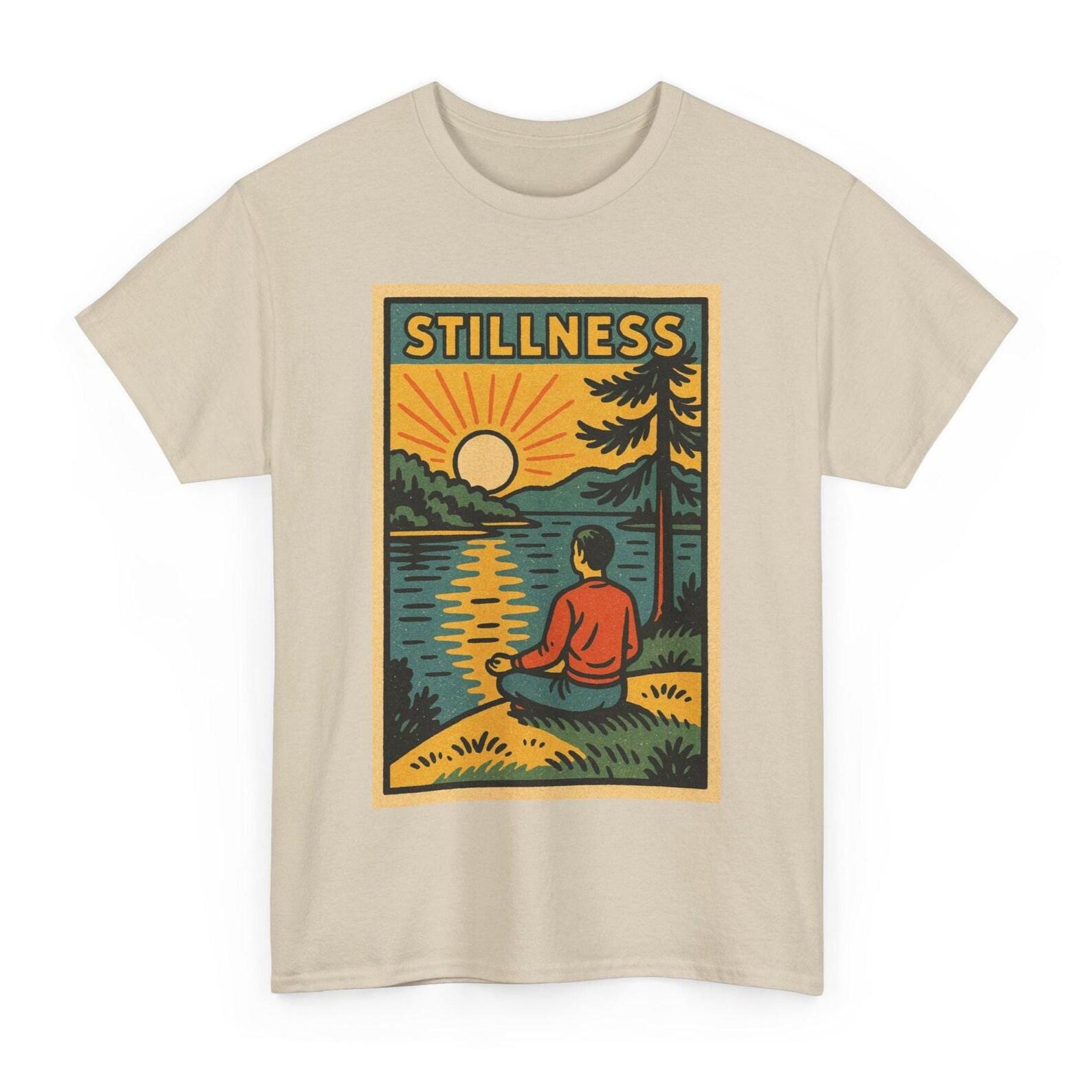 Mindfulness T-Shirt: Retro Comic Style, Yoga Meditation Tee S