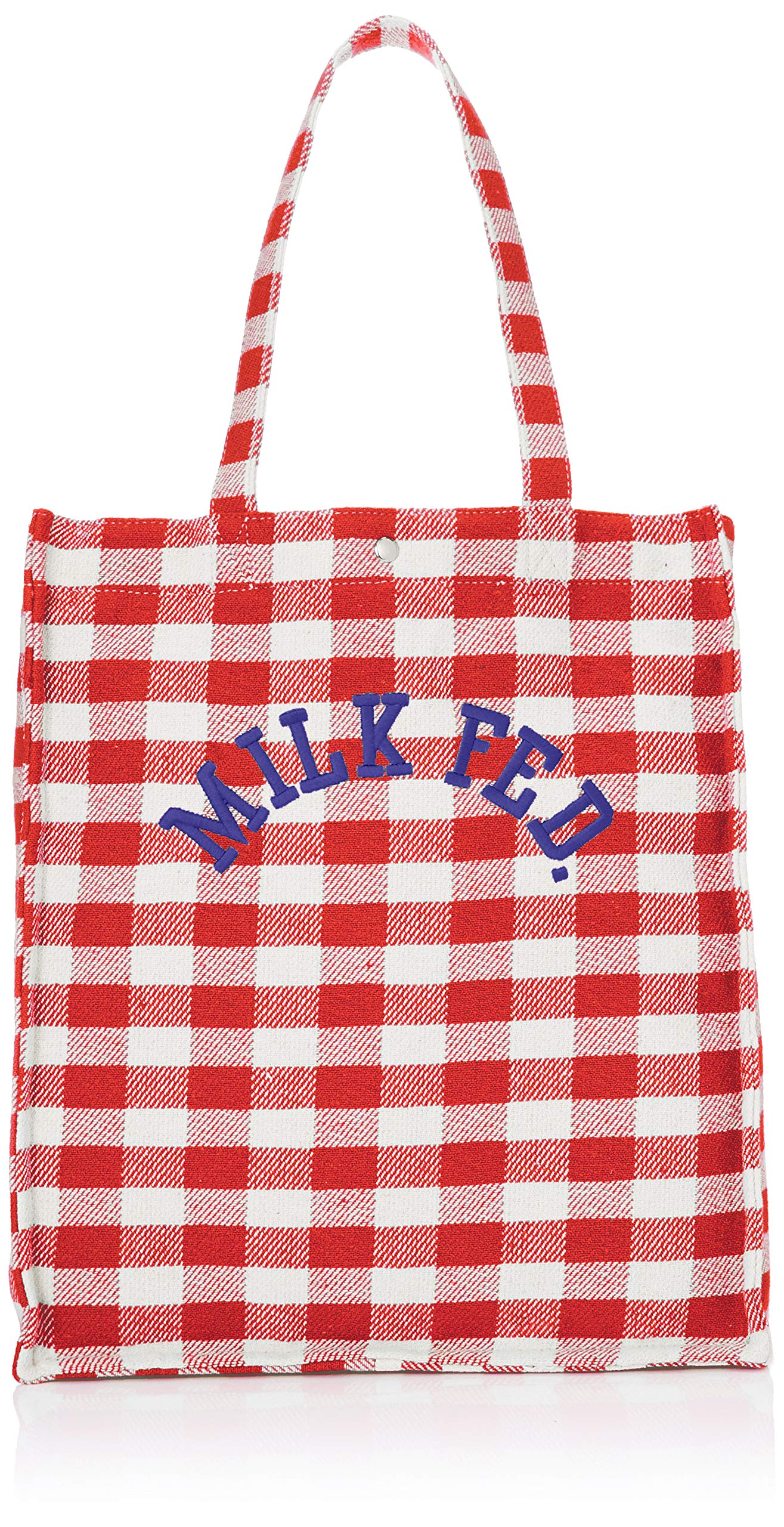 Клетчатая сумка-тоут Milkfed (103202053005) красный