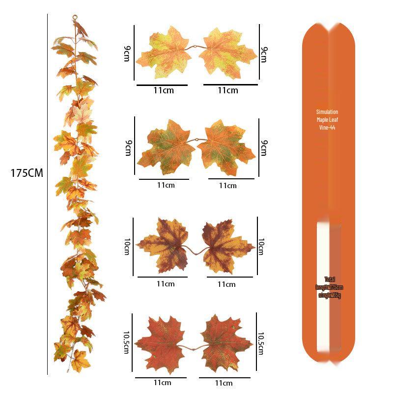 Artificial Maple Leaf Rattan Home Decor: Scenic Atmosphere Arrangement