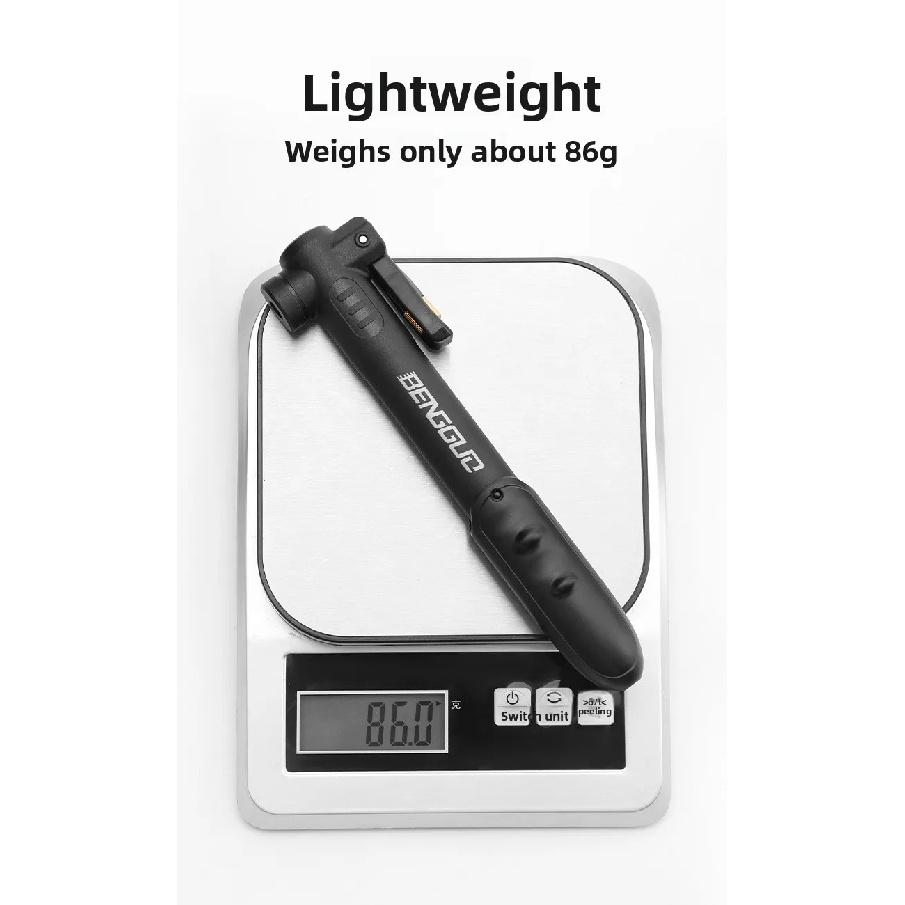 BENGGUO Nylon Mini Portable Bicycle Pump 100PSI High Pressure Universal Presta & Schrader Valve Emergency Inflator for Bike Ball