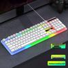 Silent Luminous Keyboard and Mouse Set, Multi-Key Anti-Ghosting with USB for Desktop and Laptop.