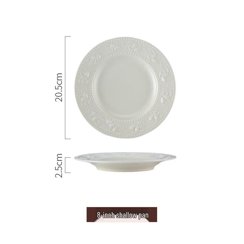 KOBACH 28-Piece Embossed Porcelain Dinnerware Set