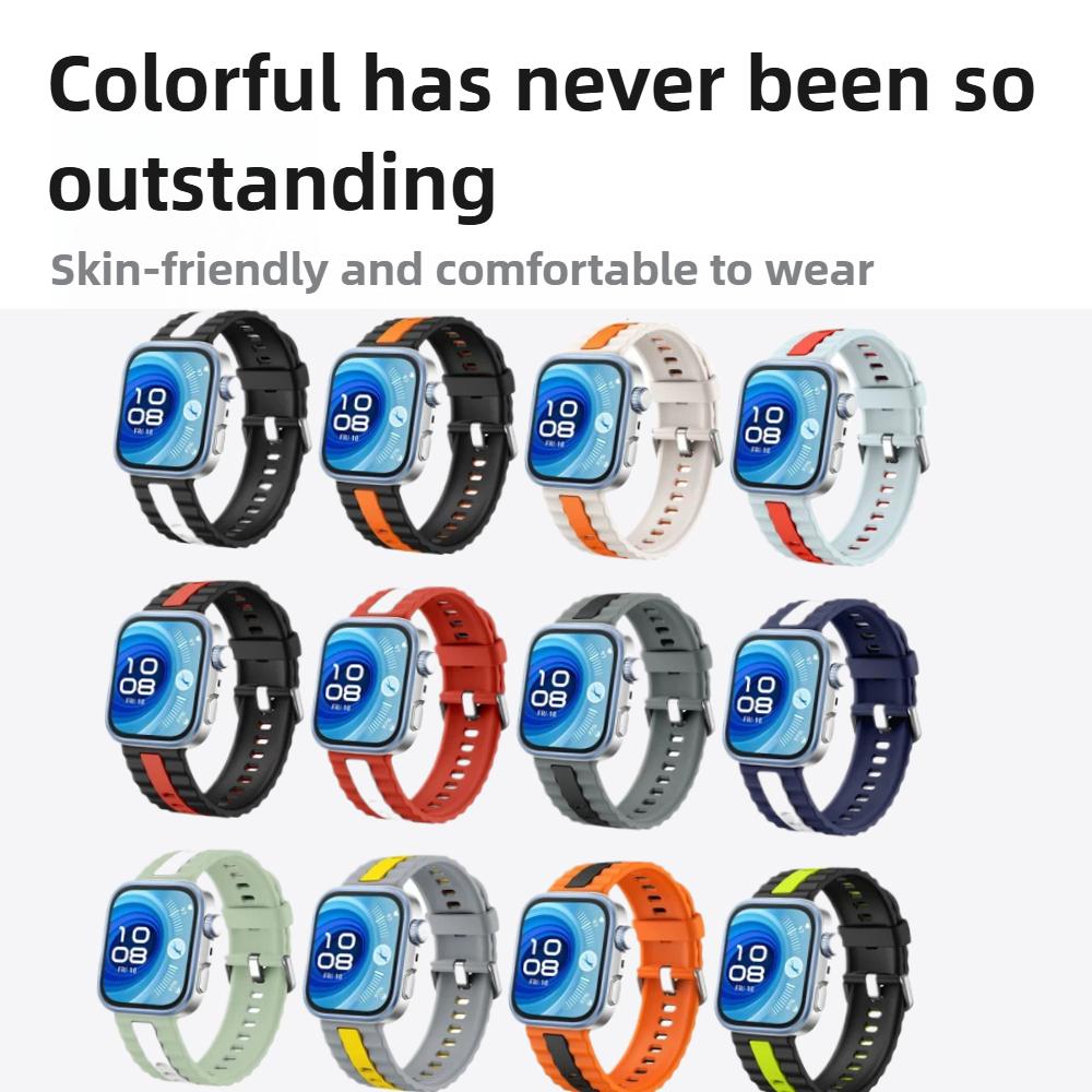 Sportovní silikonový řemínek pro Huawei Watch Fit 4 Pro Dvoubarevný pásek Prodyšný náramek Correa Pro Huawei Fit3 Fit4 Pro Příslušenství