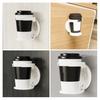 Foldable Cup Holder Portable Wall-Mounted Coffee Cup Holder Space-Saving Plastic Drink Holder for Water Cups Up to 83mm Multipurpose Storage Rack