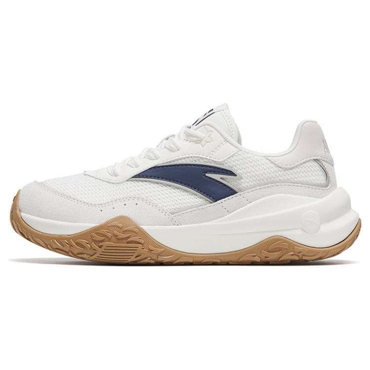 New Anta Set Sail Cushioning Anti Slip And Wear Resistant Low Top Sports Casual Shoes Women's White Blue 922318859-1