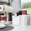 Disposable Cup Holder Rack Shelf For Coffee Paper Cup Spoon Fork Straw Sugar Tea Bag Storage Box Cup Container Desktop Storage