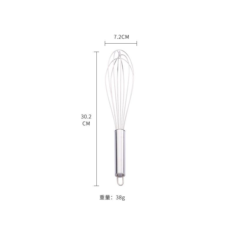 Stainless steel semi-automatic egg beater household press rotating egg beater baking tool cream egg mixer