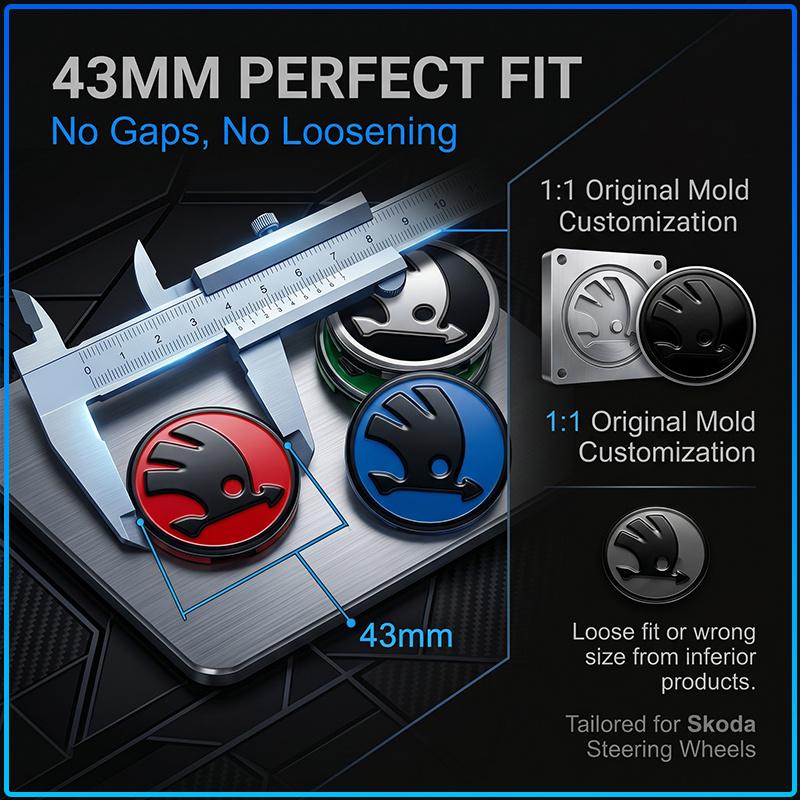 Car Steering Wheel Sticker Badge Decoration Auto Accessories For Skoda Octavia MK2 MK1 2 3 A5 A7 A8 Fabia Karoq Superb Rapid Kamiq Scala