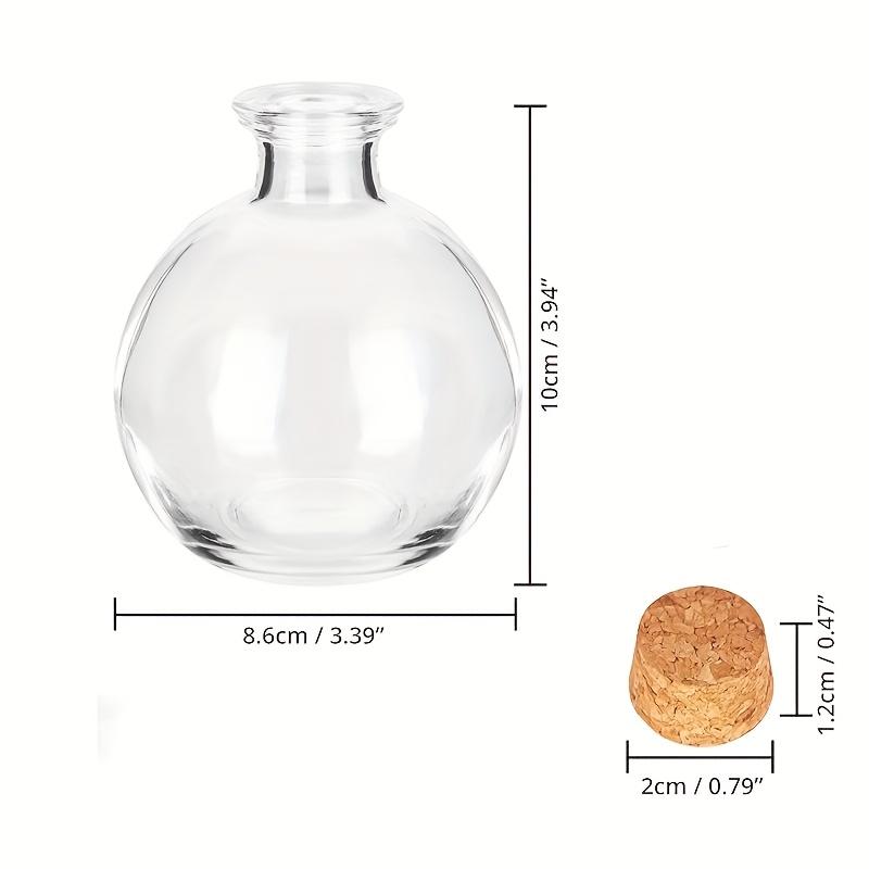 Decorative Glass Bottles with Cork Stoppers,Round Glass Jar Aromatherapy Container Bottles,drift Bottles-storage Containers Jars