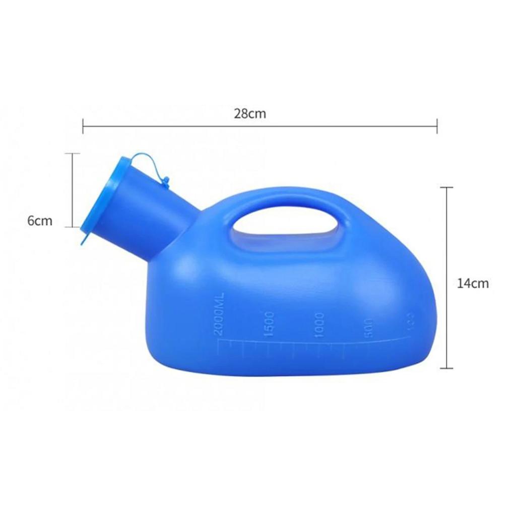 2000ml Dickes Männer Urinal mit Deckel Outdoor Überlebenswerkzeuge Tragbare Urinflasche für Männer Reise Camping Krankenhaus Heimgebrauch 4