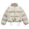 Mens Winter Down Jacket Stand Collar Warm Puffer Coat 90% White Duck Loose Fit Short Length Cold Weather