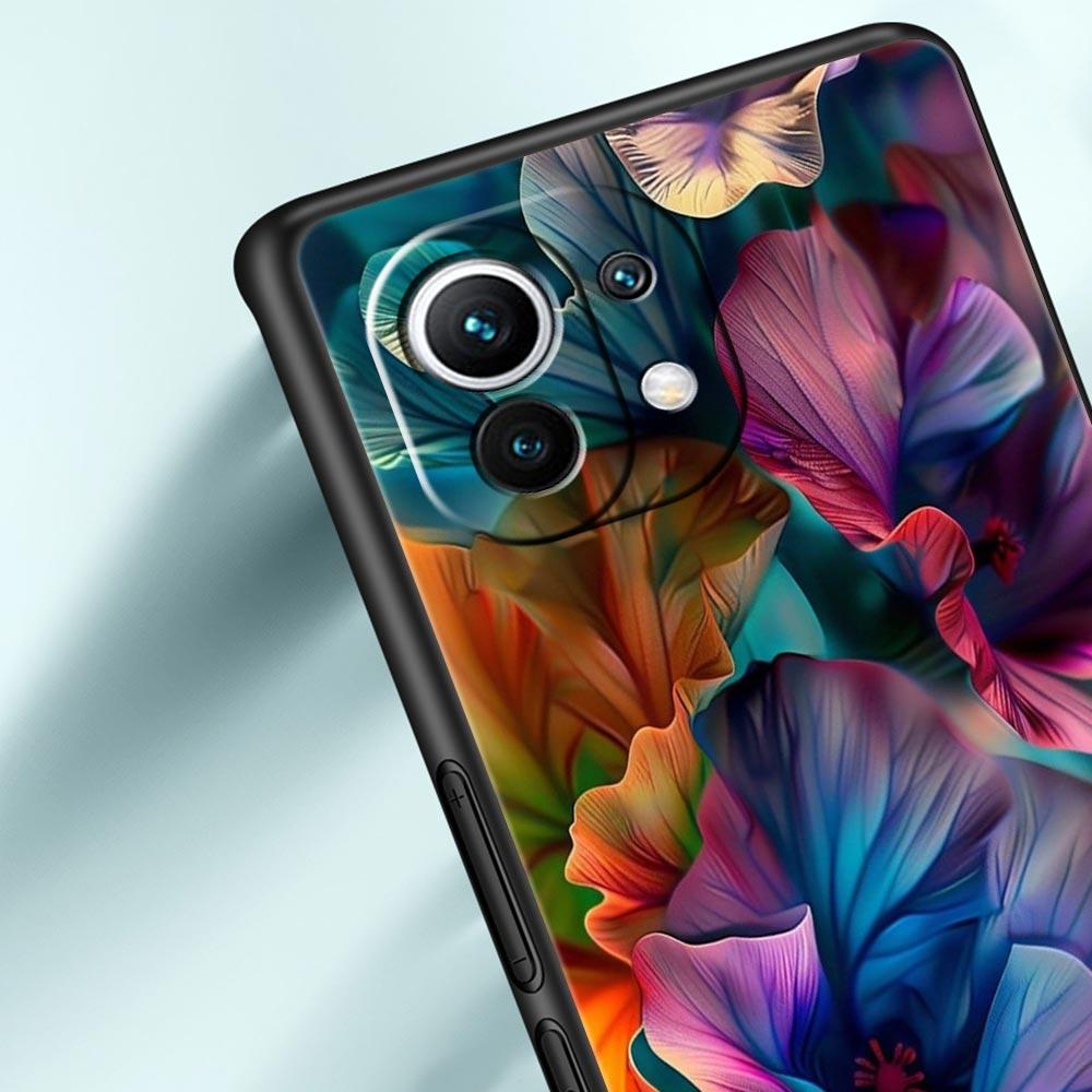 Coque de téléphone abstraite avec motif de plantes et de fleurs pour Xiaomi Mi 17 Pro Max 15 14 13 12 11 Ultra 15T 14T 13T 12T 11T Pro Lite Sacs souples en TPU