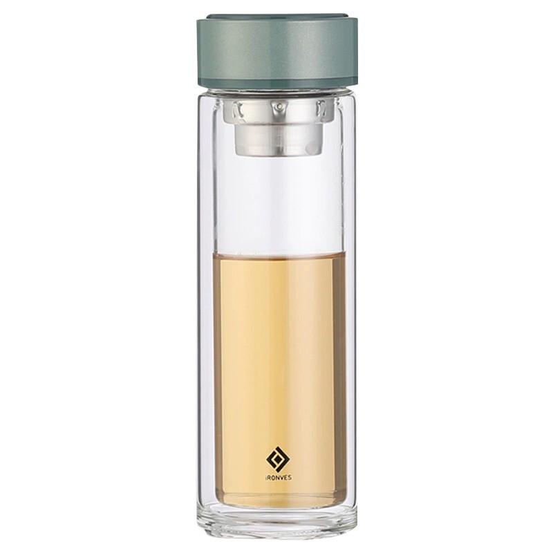 Yileya 300ml Double-Layer Glass Tea Infuser Bottle