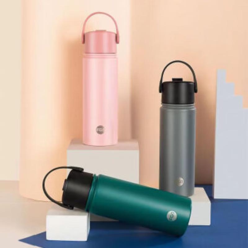 Fuguang 600ml Portable Straw Insulated Water Bottle