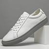 Italian Genuine Leather Men's Shoes 2024 Designer White Shoes Comfy Walking Shoes Lace-up Business Outdoor Zapatos Para Hombre