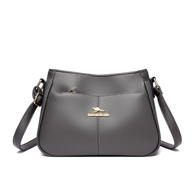 Elegant Simple and Classic Soft Leather Texture Large Capacity Versatile for Commuting Casual Single-shoulder Bag
