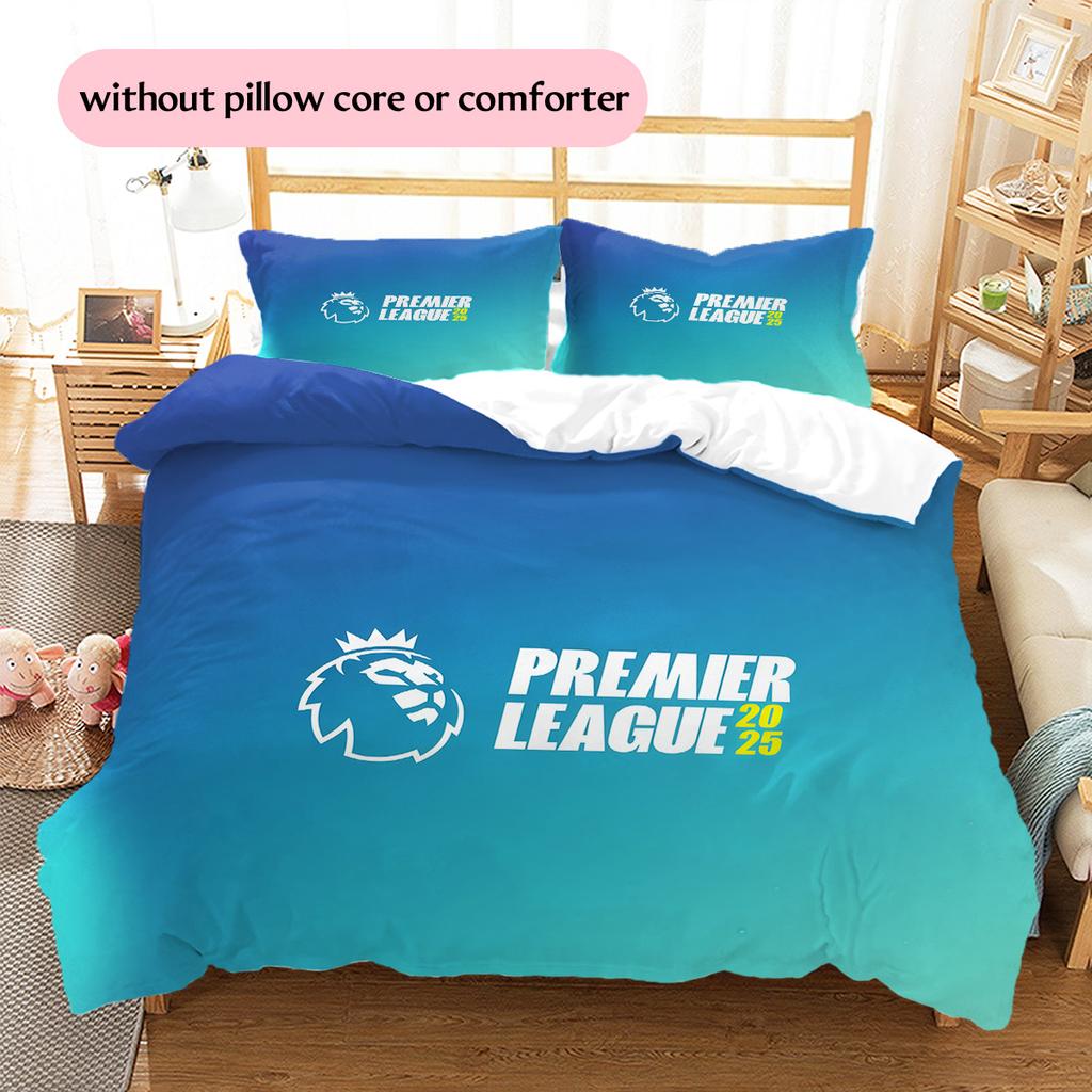 Premier League Pattern Bedding Quilt Set Home Decoration Gift (1 * Duvet Cover + 2 * Pillowcase Without Core)
