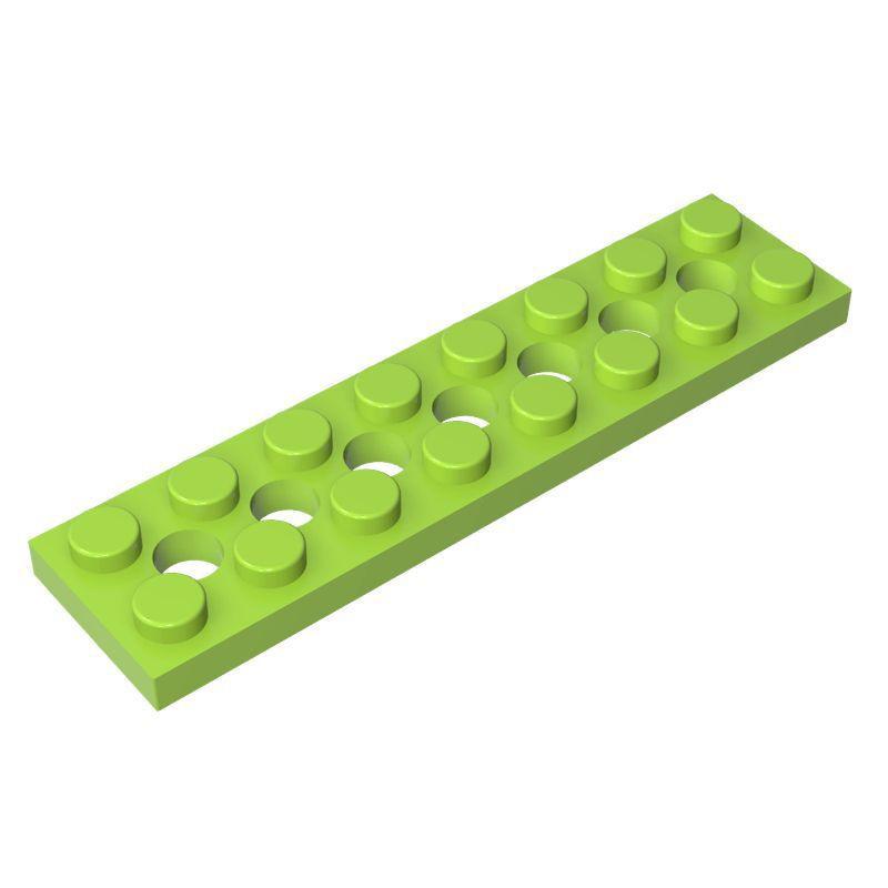 10pcs 3738 Plate 2 X 8 with 7 Holes Bricks Collections Bulk Modular Toys For Technical MOC DIY Gift Buildings Blocks