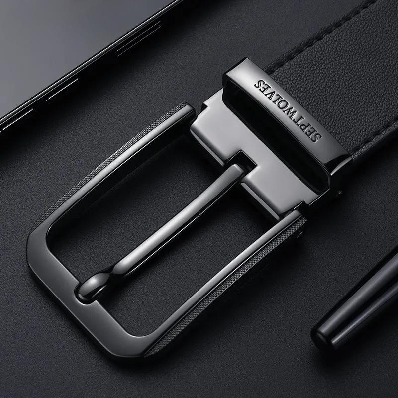

Мужской ремень с пряжкой-штифтом, ремень нового стиля для папы, молодежный, универсальный, повседневный, для брюк, подарок 130cm