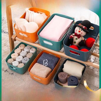 Organizator de birou T-Book pentru cosmetice și diverse, coș de depozitare din plastic pentru casă, bucătărie și gustări.