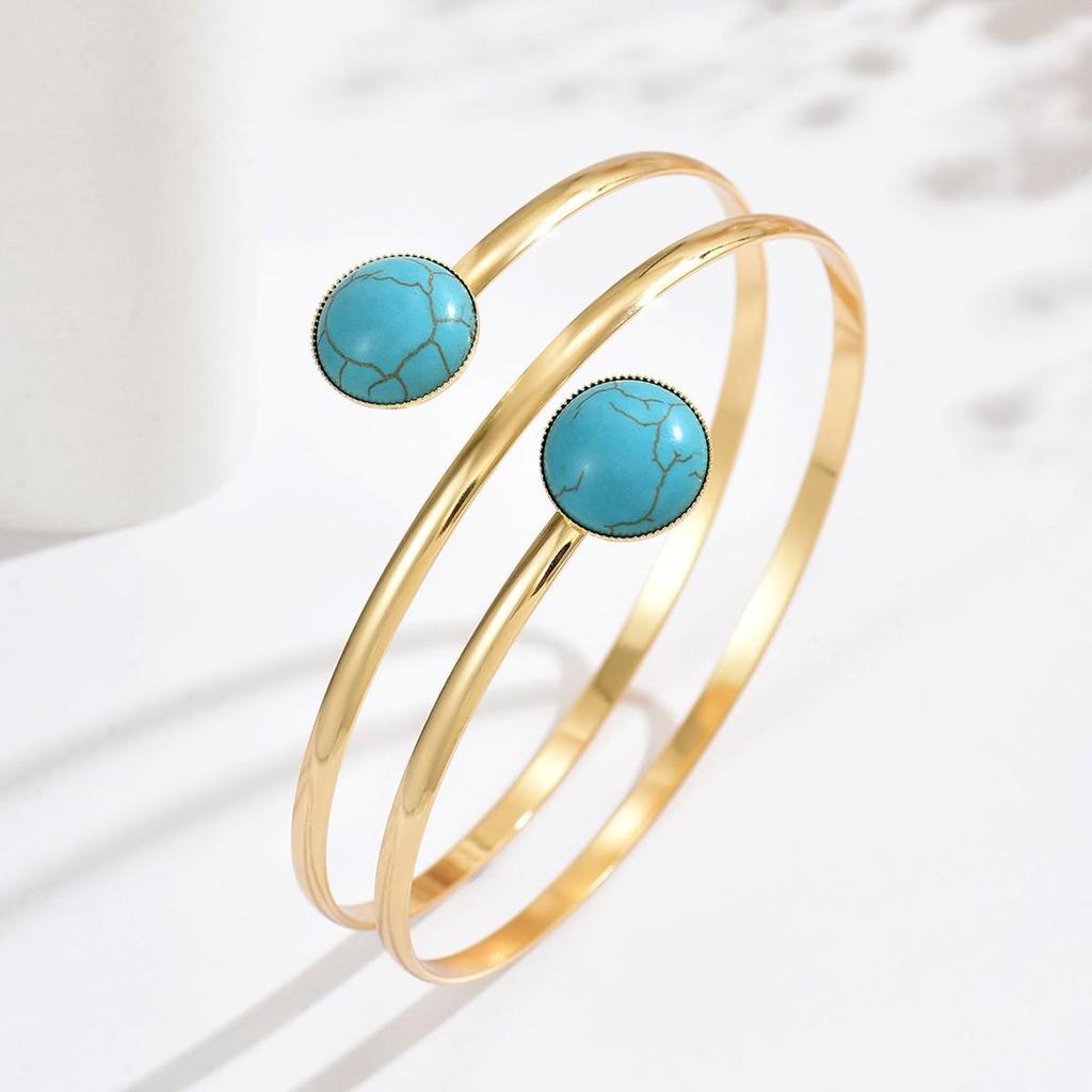 European-American Style Open Armlet: Trendy, Unique, and Elegant Cold-Style Bracelet.