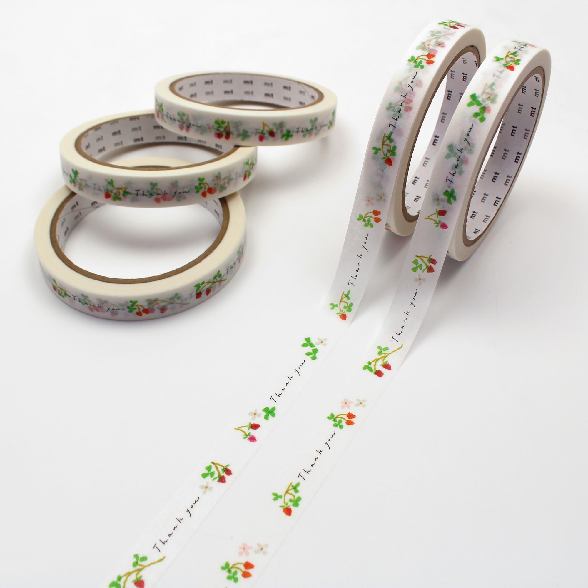 

mt большой сердечник Клубника Подарочная упаковка Спасибо Лента Kamoi Kakoshi Целлофановая лента 5 штук (Сильный клей/Бумага васи) (Официальный розничный продавец/Большой