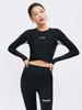 BARREL Women'S Premium Crop Rash Guard Black (B4Swwcr002Blk)