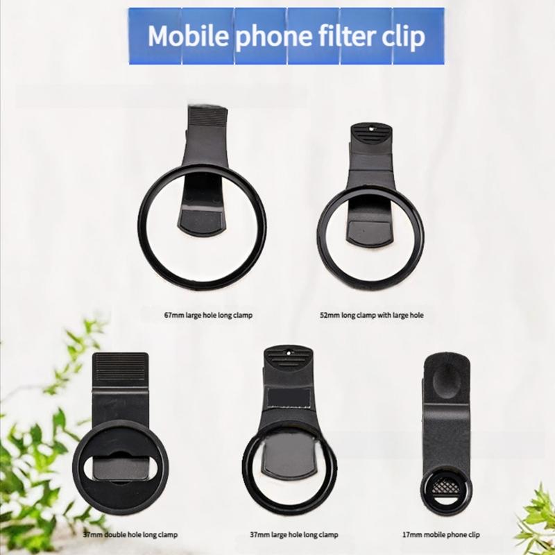 17-67mm Filter Phone Camera Lens Clip-on Polarizer Filter Lens Clip for Smartphones DSLR Camera Device
