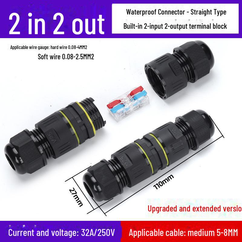 Waterproof Outdoor Connector: Quick Connection Terminal for 2/3/4 Core Wire