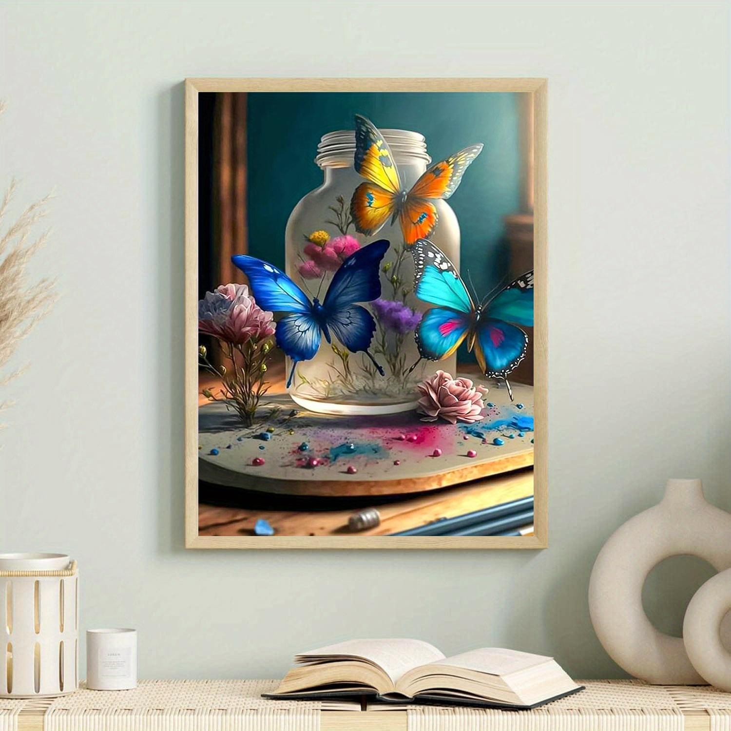 

DIY Алмазная картина Бабочка Бутылка Набор для вышивки крестом Мозаика Искусство Алмазная картина Полный круг/Квадратный алмаз Украшение дома