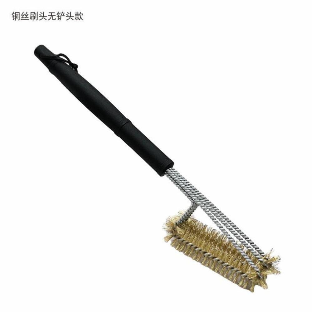 BBQ BBQ Brush Steel Wire Brush 18 Inch Three-layer Cleaning Brush Oven Cleaning Three-head Brush BBQ Tool Brush