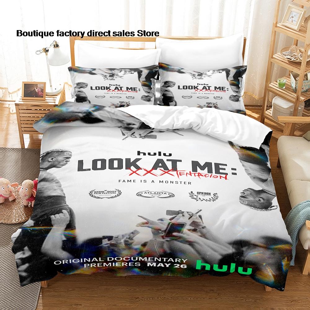 Sizes for Fans Bedroom Twin Full Queen King Size XXXTentacionBedding Set 3PCS Rapper Collage Print Duvet Cover All