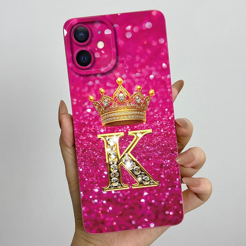 For Apple iPhone 11 Case iPhone11 Pro Luxury Crown Letter Couple Cover Soft Liquid Phone Case For iPhone 11 Pro Max Fundas Coque