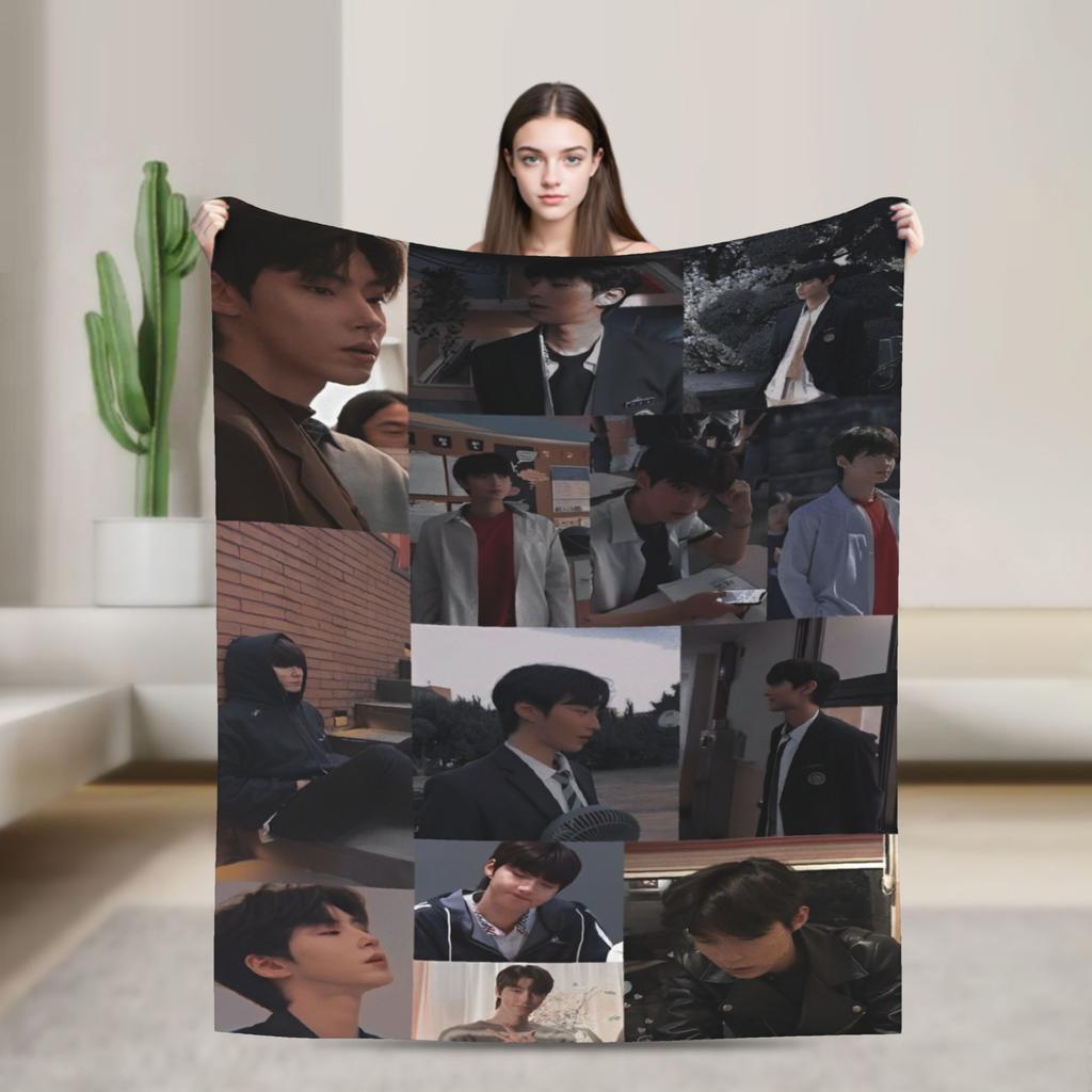 True Beauty Series Hwang in Youp Cha EunWoo Blankets Fleece  Super Soft Throw Blankets for Bedroom Sofa Bed Rug