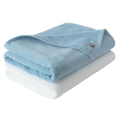 Bloom Imabari Towel Bath Towel Baby 60 X for Babies and Shirred Made In Cotton Blue X 2-Piece Set, Colors, 120cm, Newborns, Fabric, Japan, 100% (Ash