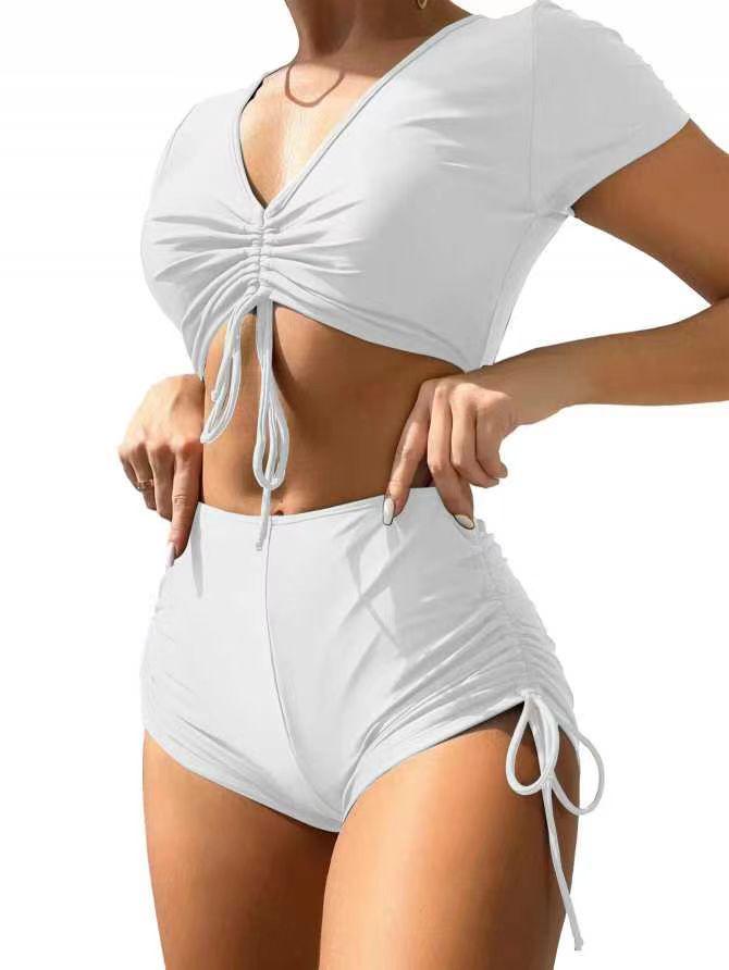 European & American Women's Sexy Tie-up Bow Fashion Beach Swimsuit Set