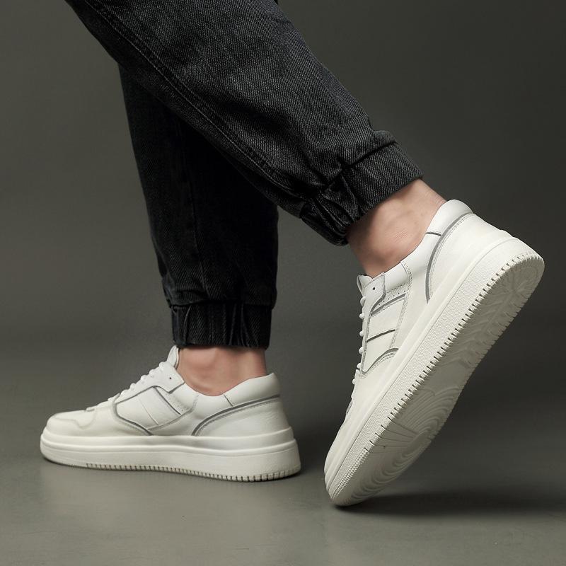 Men's New Trendy White Low-Top Casual Shoes - Fashion Board Large Size Sports Sneakers