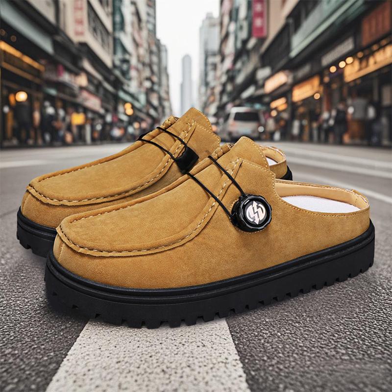 Fashion Retro Designer Shoes Man Summer Comfortable Suede Casual Shoes For Men Platform Slip-on Men's Loafers zapatos para hombre