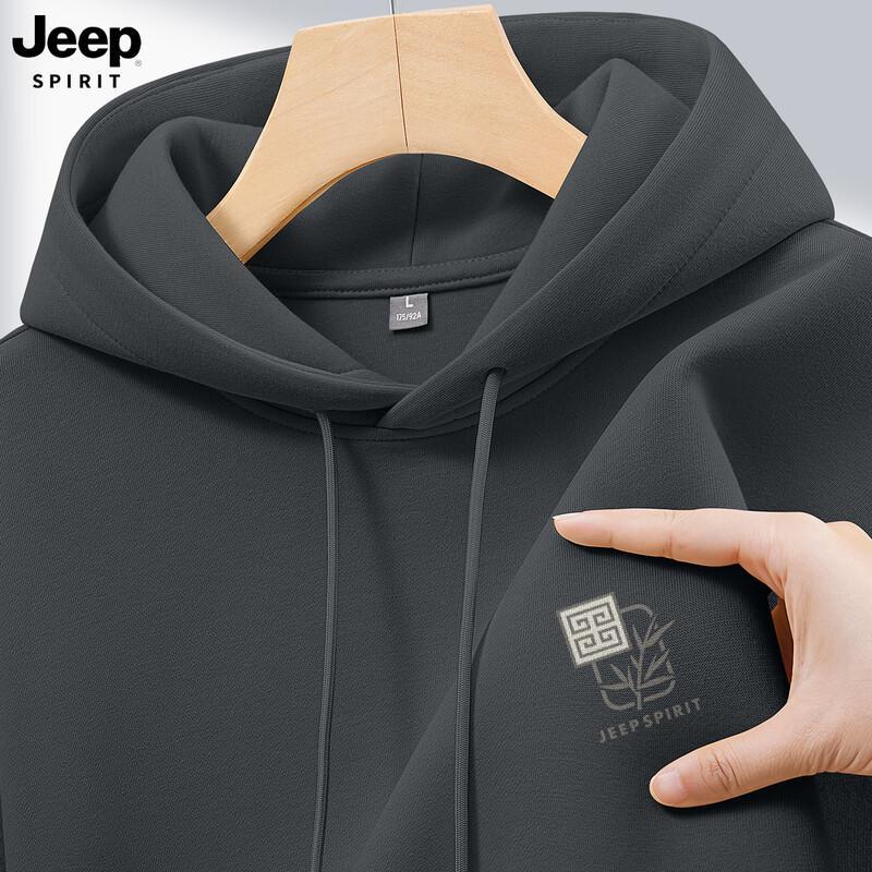 

JEEP SPIRIT Men s Hooded Pullover Sweatshirt M