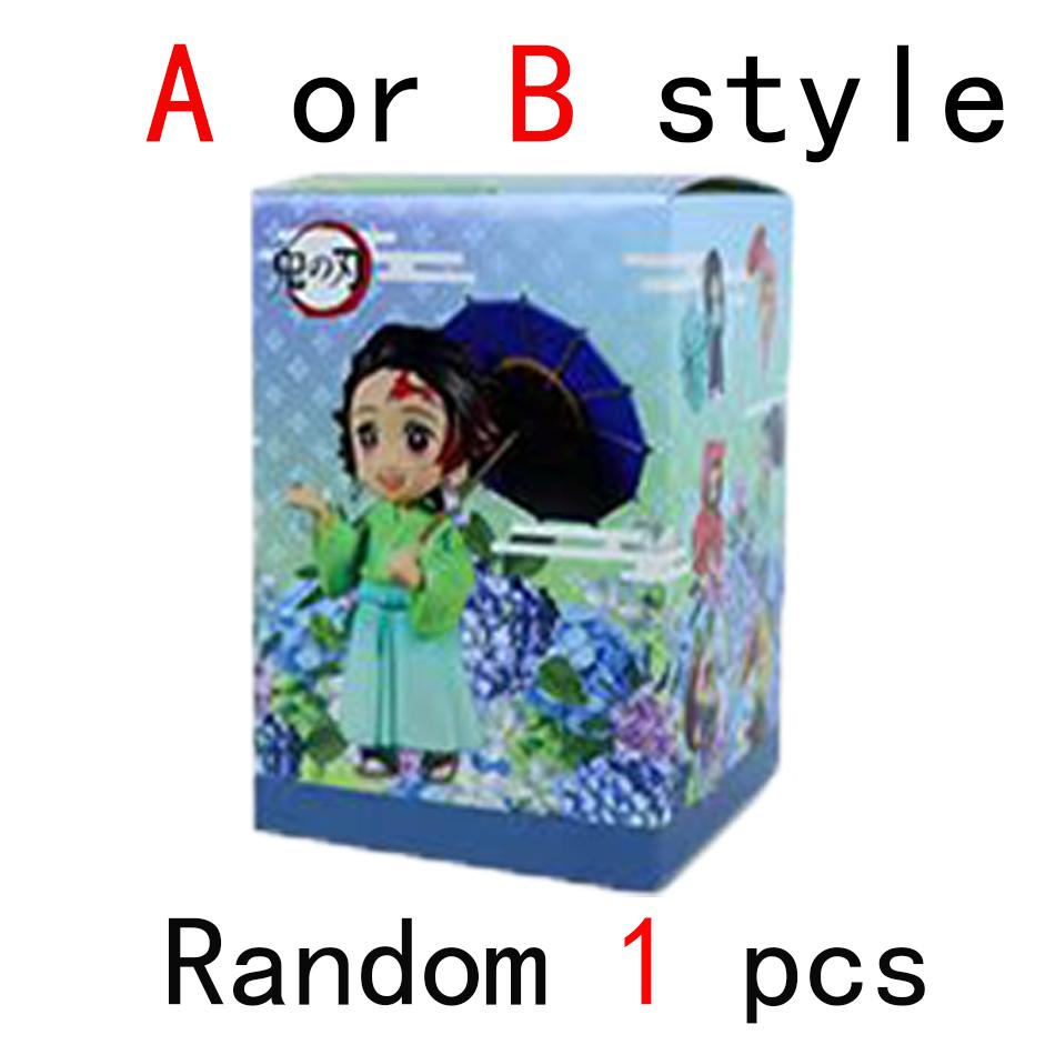 Anime Genuine Demon Slayer Action Figure Plum Rain Series Kochou Shinobu Tomioka Giyuu Kanroji Mitsuri Mystery Box Toy Gift