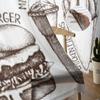 Street Food Festival Menu Luxurious Chiffon Sheer Curtains for Living Room Bedroom Decoration Window Voiles Tulle Curtain