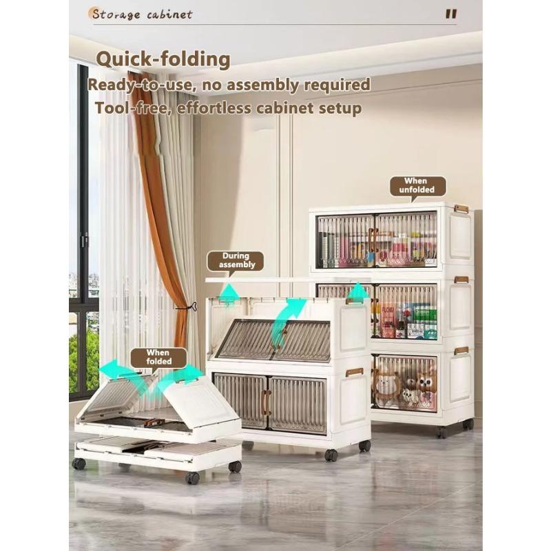 50/60/70/80CM Foldable Sundries Cabinet Dustproof Storage Wardrobe Home Organization Solution