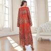 2025 Muslim Women's Spring/Summer Lace Embroidery Cardigan Robe