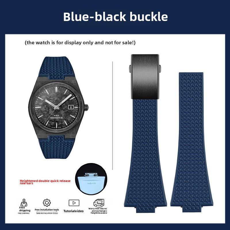 4 Color Quick Release FKM Band For 1853 Tissot T137 PRX Super Player T137.410 T137. 407 Men Fluoro Rubber Watchband Watch Strap