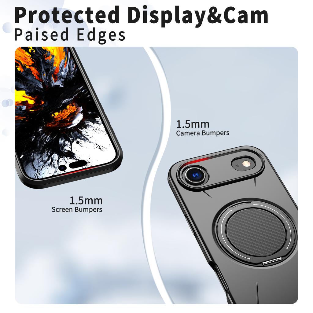 360° Rotate Bracket Military Shockproof Case For iPhone 17 Air 16 15 14 Plus 13 12 11 Pro Max Magnetic Heavy Duty Defender Cover