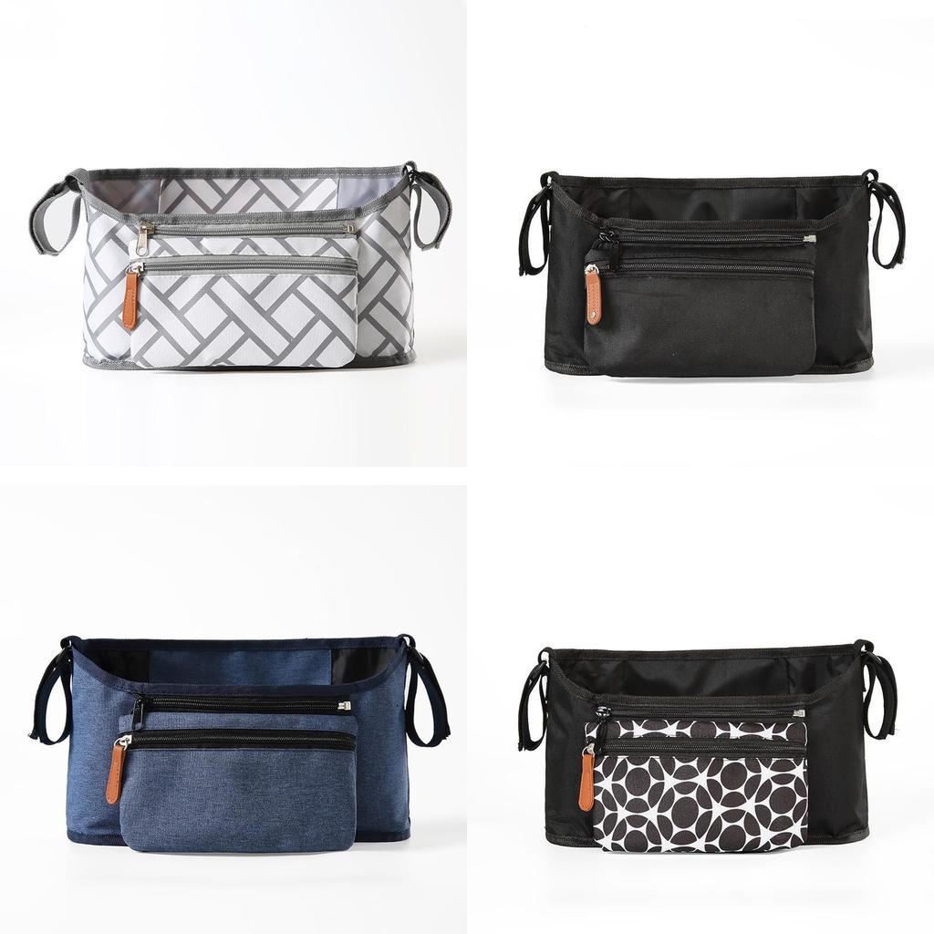 Baby Stroller Organizer Bag With Oxford Fabric Storage For Traveling And Shopping